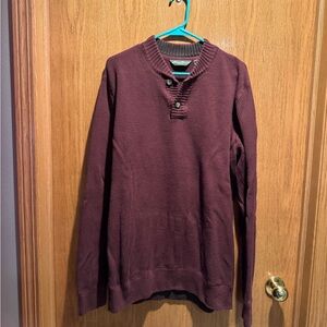 Eddie Bauer Men's Maroon Crewneck Sweater
